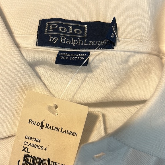 Polo by Ralph Lauren White 4 Large Horse Long Sleeve Polo New - Picture 5 of 6